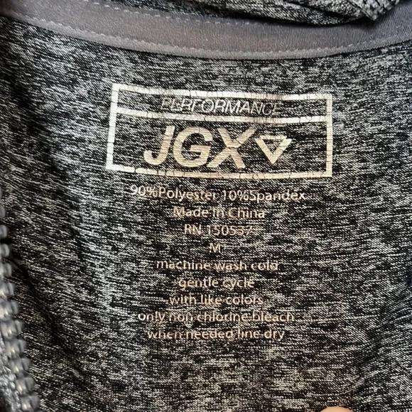 JGX performance active jacket long sleeve grey hoodie size medium - Picture 2 of 3